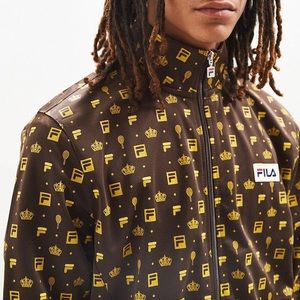 Brown Fila + Uo Monogram Jacket Size L
